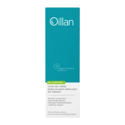 Oillan Oil Control, lekki żel-krem nawilżająco-matujący do twarzy dla skóry mieszanej i tłustej, 50 ml