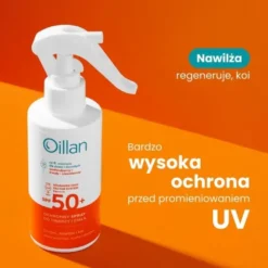 Oillan Sun, ochronny spray przeciwsłoneczny do twarzy i ciała SPF50+ do skóry wrażliwej, 125 ml