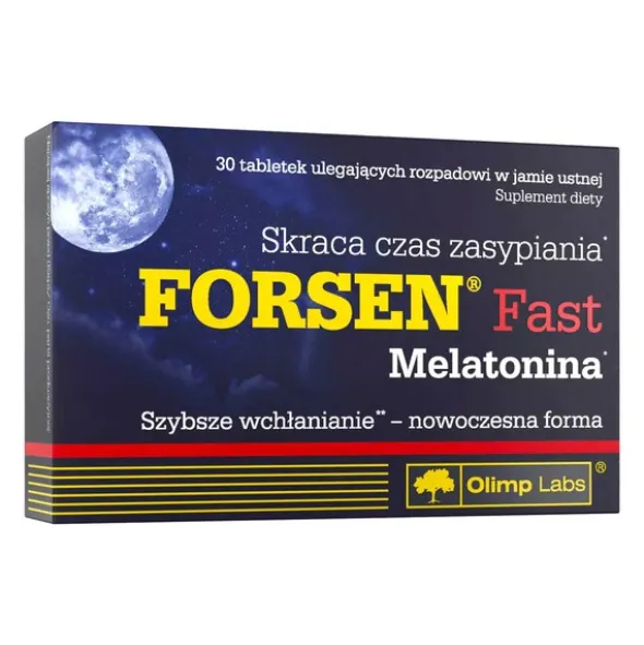 Olimp Forsen Fast Melatonina, tabletki ulegające rozpadowi w jamie ustnej, 30 szt.
