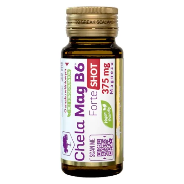 Olimp Labs Chela-Mag B6 Forte, Shot o smaku wiśniowym, 25 ml, 1 ampułka