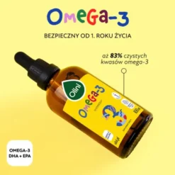 Olini, Omega-3, płyn, o smaku jagodowo-malinowym, dla dzieci, 100 ml
