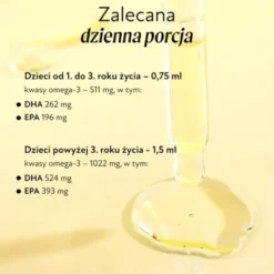Olini, Omega-3, płyn, o smaku jagodowo-malinowym, dla dzieci, 100 ml
