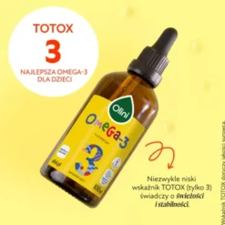 Olini, Omega-3, płyn, o smaku jagodowo-malinowym, dla dzieci, 100 ml