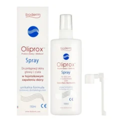 Oliprox, spray do pielęgnacji głowy i ciała w łojotokowym zapalenia skóry, 150 ml