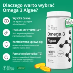 Omega 3 Algae, kapsułki miękkie, 60 szt.