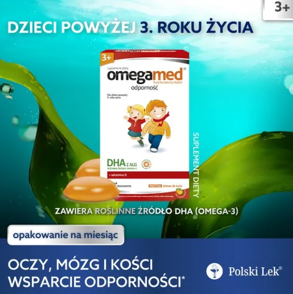 Omegamed Odporność 3+, pastylki żelowe do żucia, 30 szt.