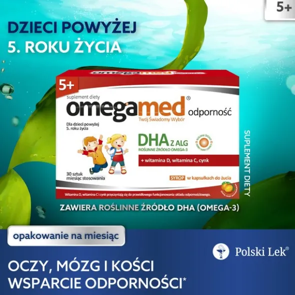 Omegamed Odporność 5+, syrop w kapsułkach do żucia, 30 szt.