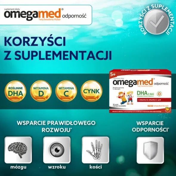 Omegamed Odporność 5+, syrop w kapsułkach do żucia, 30 szt.