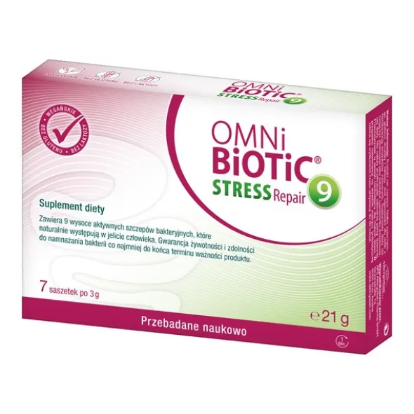 Omni Biotic Stress Repair 9, saszetki z proszkiem, 3 g x 7 szt.