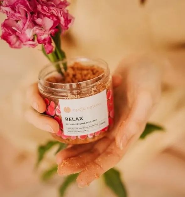 Opcja Natura Relax, słodki peeling do ciała, 200 ml