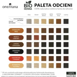 Orientana Bio Henna, naturalna farba do włosów długich, orzech laskowy, 100 g