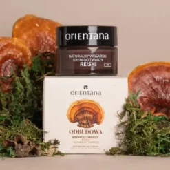 Orientana, naturalny wegański krem do twarzy Reishi na noc, 50 ml