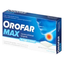 Orofar MAX, 2 mg + 1 mg, pastylki twarde, 20 szt.
