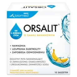 Orsalit, proszek o smaku bananowym, 10 saszetek