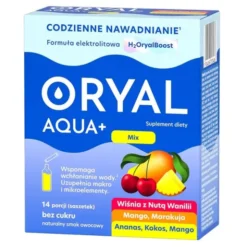 Oryal Aqua+, saszetki z proszkiem, mix smaków, 14 szt.