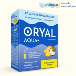 Oryal Aqua+, saszetki z proszkiem, smak ananas-kokos-mango, 14 szt.