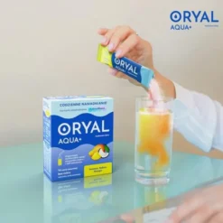 Oryal Aqua+, saszetki z proszkiem, smak ananas-kokos-mango, 14 szt.