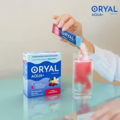 Oryal Aqua+, saszetki z proszkiem, smak wiśnia z nutą wanilii, 14 szt.