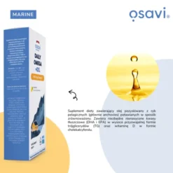 Osavi Daily Omega 1600 mg Omega 3 + D3, cytrynowy, płyn, 250 ml