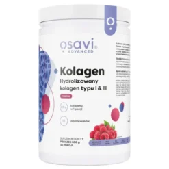 Osavi Kolagen Hydrolizowany typu I & III, proszek, smak malinowy, 660 g