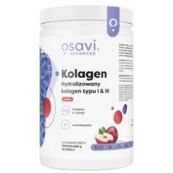 Osavi Kolagen Hydrolizowany typu I & III, proszek, smak jabłkowy, 660 g