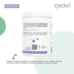 Osavi Kolagen Hydrolizowany typu I & III, proszek, smak wiśnia - truskawka, 660 g