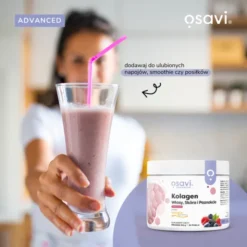Osavi Kolagen Włosy, Skóra i Paznokcie, proszek, smak owoce leśne,150 g