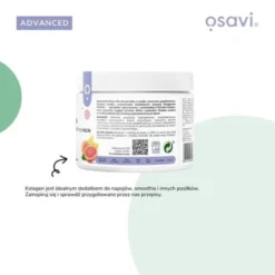 Osavi Kolagen Włosy, Skóra i Paznokcie, proszek, smak cytrynowo-grejpfrutowy, 150 g