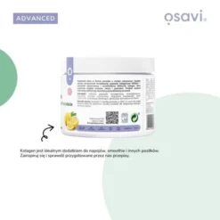 Osavi Kolagen Włosy, Skóra i Paznokcie, proszek, smak cytrynowy, 150 g