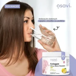 Osavi Kolagen Włosy, Skóra i Paznokcie, proszek, smak cytrynowy, 150 g