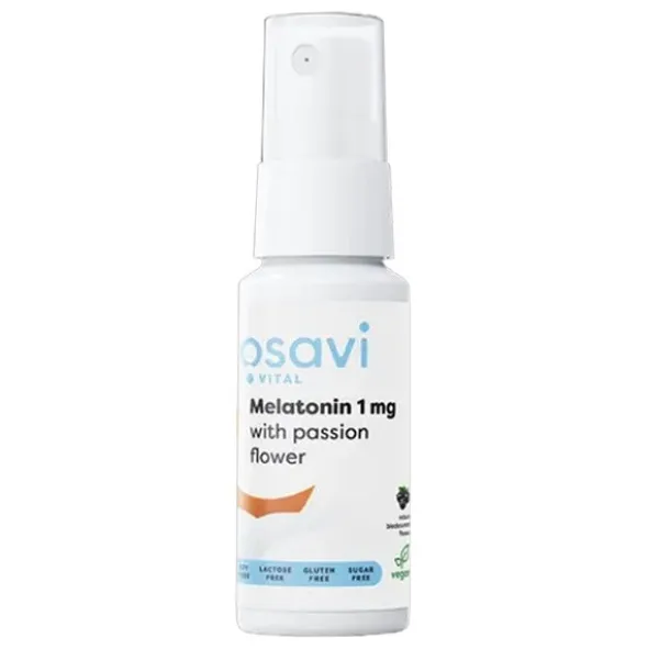 Osavi Melatonina z passiflorą, spray do ust, smak czarna porzeczka, 25 ml