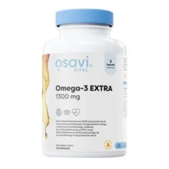 Osavi, Omega-3 Extra 1300 mg, smak cytrynowy, kapsułki miękkie, 120 szt.
