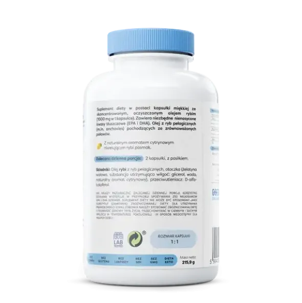 Osavi Omega-3 Olej Rybi 1000 mg, kapsułki, 180 szt.