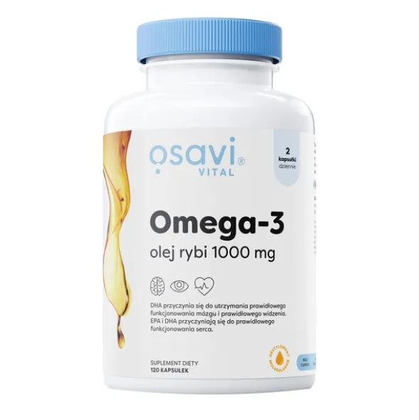 Osavi Omega-3 Olej Rybi 1000 mg, kapsułki, 120 szt.