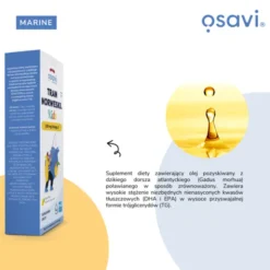 Osavi Tran norweski Kids 500 mg Omega 3, cytrynowy, 500 ml