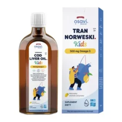 Osavi Tran Norweski Kids 500 mg Omega 3, cytrynowy, olej, 250 ml