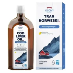 Osavi Tran norweski 1000 mg Omega 3, olej, smak cytrynowy, 500 ml