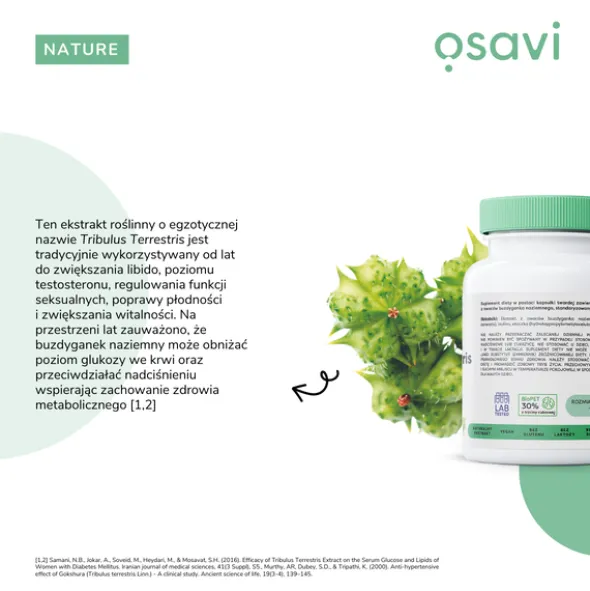 Osavi Tribulus Terrestris - saponiny 200 mg, kapsułki twarde, 120 szt.