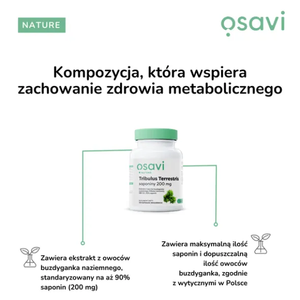 Osavi Tribulus Terrestris - saponiny 200 mg, kapsułki twarde, 120 szt.