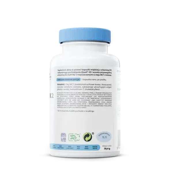 Osavi Witamina D3 + K2 4000IU + 150 μg, kapsułki, 120 szt.