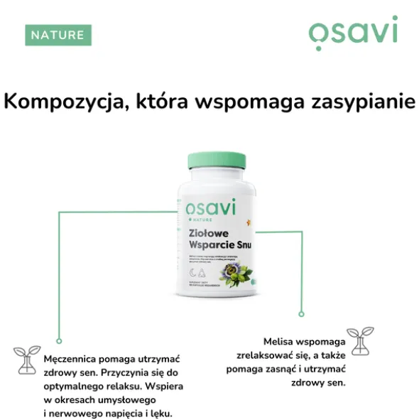 Osavi Ziołowe Wsparcie Snu, kapsułki, 120 szt.