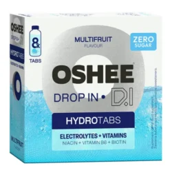 Oshee Drop In Hydrotabs Electrolytes + Vitamins, tabletki musujące, smal wieloowocowy, 8 szt.
