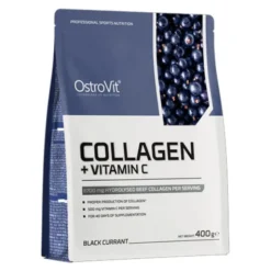 OstroVit Kolagen + Witamina C, proszek, smak czarnej porzeczki, 400 g