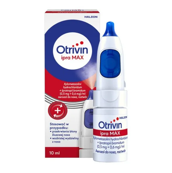 Otrivin Ipra Max, (0,5 mg + 0,6 mg)/ml, aerozol do nosa, 10 ml
