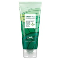 Ottie Green Tea, pianka oczyszczająca do twarzy z zieloną herbatą, 150 ml