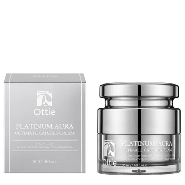 Ottie Platinum Aura, przeciwstarzeniowy krem do twarzy z platyną, 50 ml