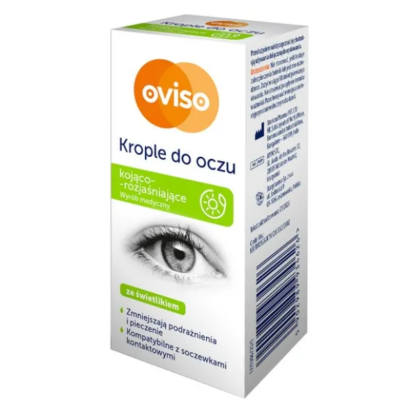 Oviso, krople do oczu, kojąco-rozjaśniające, 10 ml