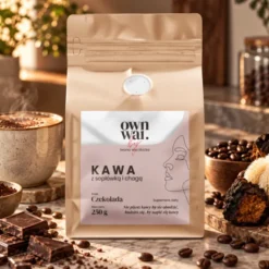 Ownwai Kawa z soplówką i chagą, smak czekoladowy, proszek, 250 g