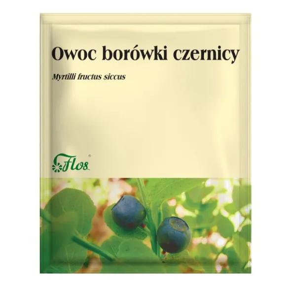 Owoc borówki czernicy, zioło pojedyncze, 50 g (Flos)