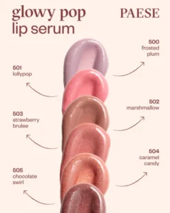 Paese Glowypop 3w1, regenerujące serum do ust, 505 Chocolate Swirl, 2,2 g